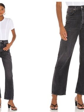 Agolde 90s Mid Rise Loose Faded Black Wash (Style #A069B-1157) - sz 26